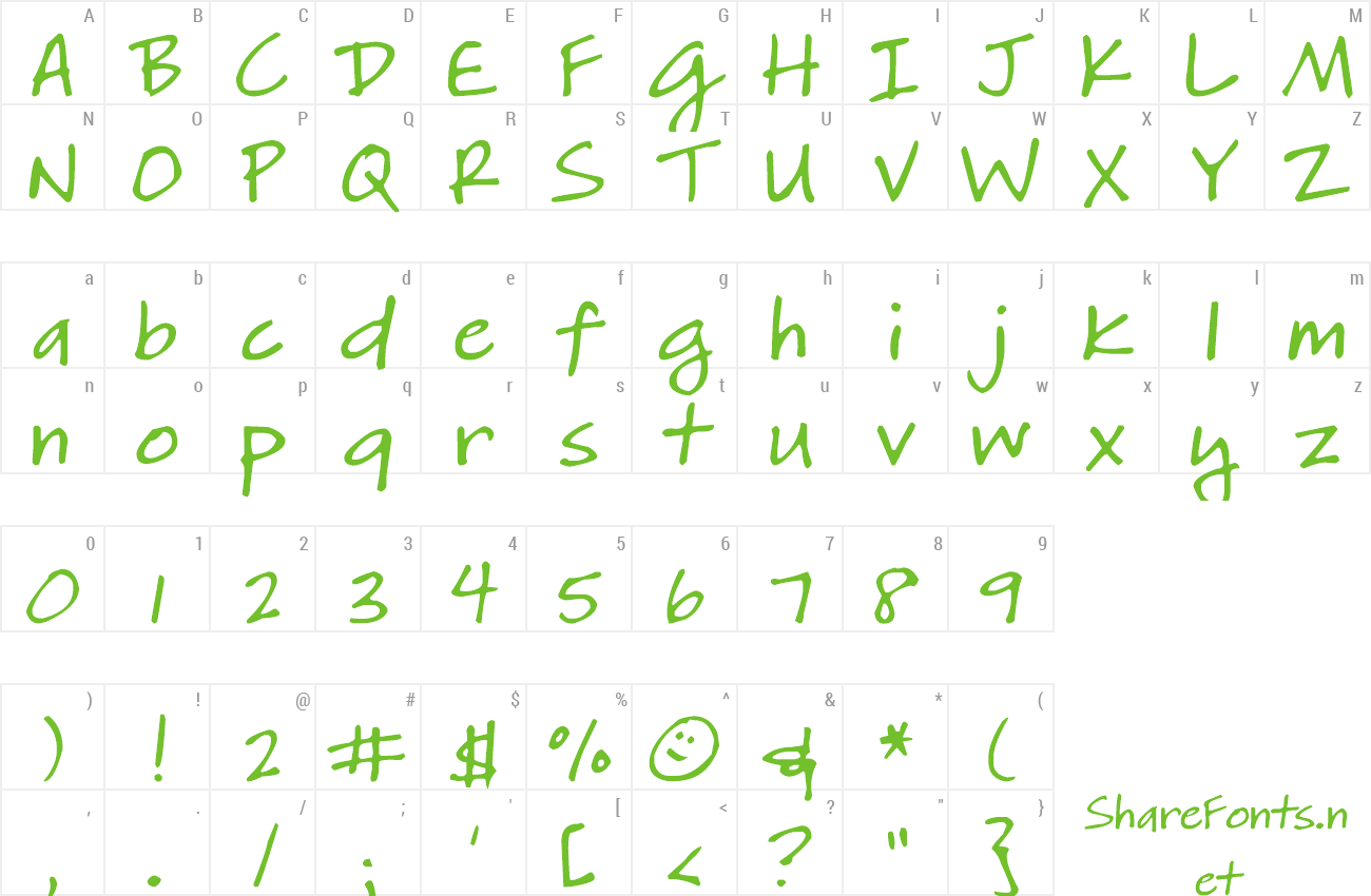 Font DJB HeatherG preview